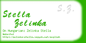 stella zelinka business card